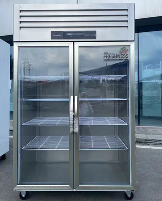 Refrigerador/congelador vertical de aço inoxidável