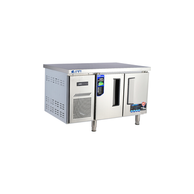 Refrigerador de dois portões de aço inoxidável com sistema de arrefecimento