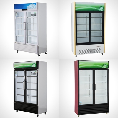 Dimensões mm Refrigerador de exibição personalizado para armário de bebidas do supermercado