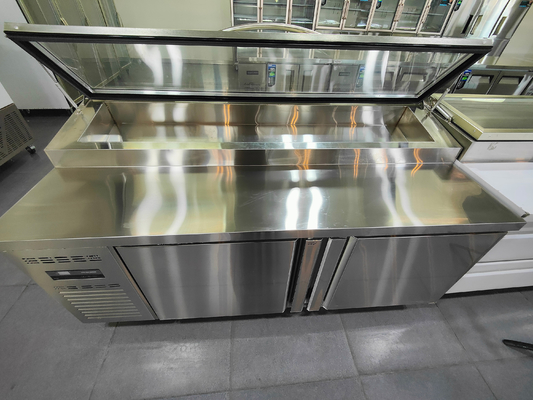 Mesa de refrigeração de aço inoxidável Mesa de trabalho de refrigeração para cozinha