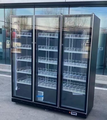 Porta de vidro arrefecida a ar Vertical Vertical Drink Beer Wine Refrigerator Cabinet Chiller