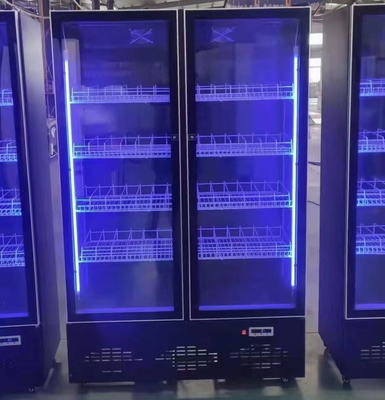 Frigorífico vertical sem geada de duas portas personalizado de cor roxa clara