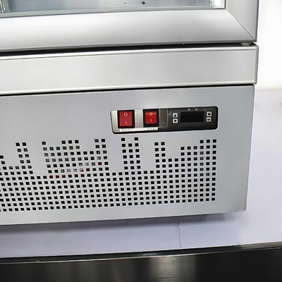 Refrigerador de bebidas com porta de vidro arrefecida a duas temperaturas e aço de pintura
