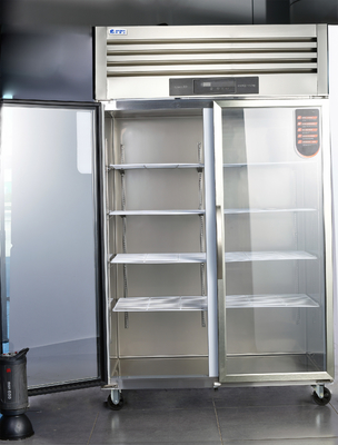 Refrigerador/congelador vertical de aço inoxidável