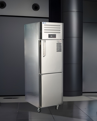 Refrigerador/congelador vertical de aço inoxidável