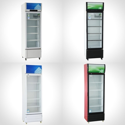 Vitrine de refrigerador de refrigerador de bebidas vertical com termostato digital