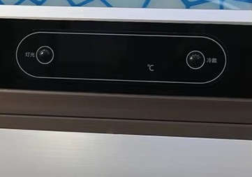 Vitrine de refrigerador de refrigerador de bebidas vertical com termostato digital