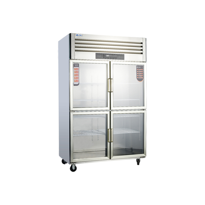 Frigorífico vertical de aço inoxidável para equipamento de refrigeração vertical de cozinha