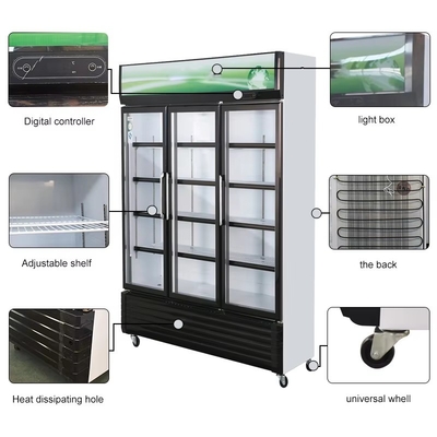 220V-240V/50HZ 60HZ 110V/60HZ Display Cooler 2 Portas Loja Bebidas Frigorífico