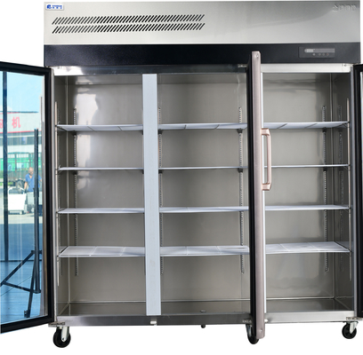 Armários de refrigeração de cozinha comercial com congelador de geladeira de 3 portas