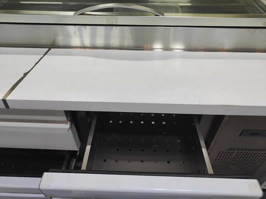 Dimensões personalizadas Frigorífico de mesa de preparação de pizza de quatro gavetas para restauração