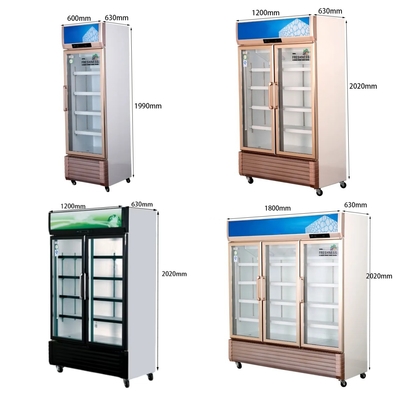 110V/60HZ Voltagem Caixa de visualização de bebidas refrigeradas comerciais com refrigerante R290a