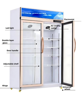 110V/60HZ Voltagem Caixa de visualização de bebidas refrigeradas comerciais com refrigerante R290a