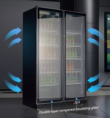 Frigorífico de capacidade de temperatura única ou de visualização de vinho personalizado com iluminação LED