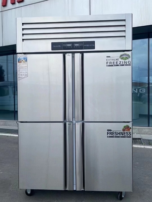 Refrigerador vertical Refrigerador congelador Dimensões personalizadas e R600a/R290a Refrigerante