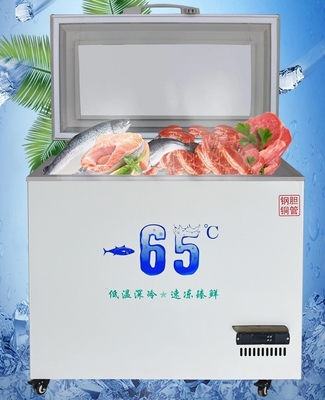 8.5-10cm camada de espuma congelador de caixa ultra-baixo para armazenamento de frutos do mar de grande capacidade -60°C