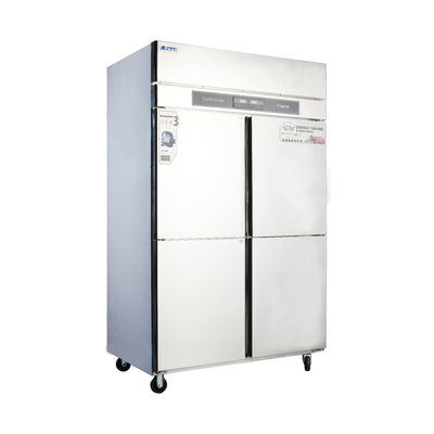 Refrigerador de vegetais de 4 portas de altura de 1960 mm 405L ~ 1300L com aço inoxidável 304/201
