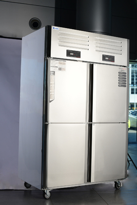 Refrigerador de vegetais de 4 portas de altura de 1960 mm 405L ~ 1300L com aço inoxidável 304/201