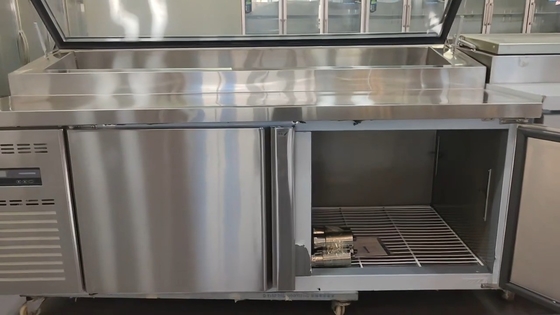 Refrigerador de dois portões de aço inoxidável de 110V/60HZ para refrigeração de cozinhas comerciais