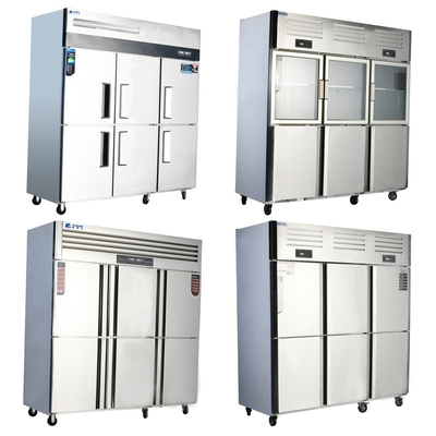 Equipamento de refrigeração de aço inoxidável único duplo três quatro seis portas 2-8C/-6 -15C