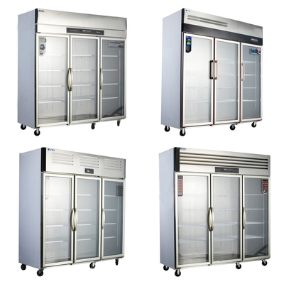 Equipamento de refrigeração de aço inoxidável único duplo três quatro seis portas 2-8C/-6 -15C