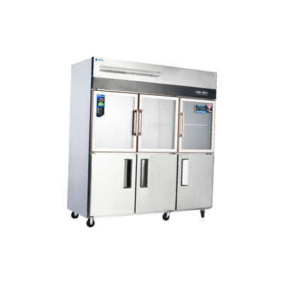 220V-240V acima camada de espuma Refrigerador de aço inoxidável para cozinha comercial
